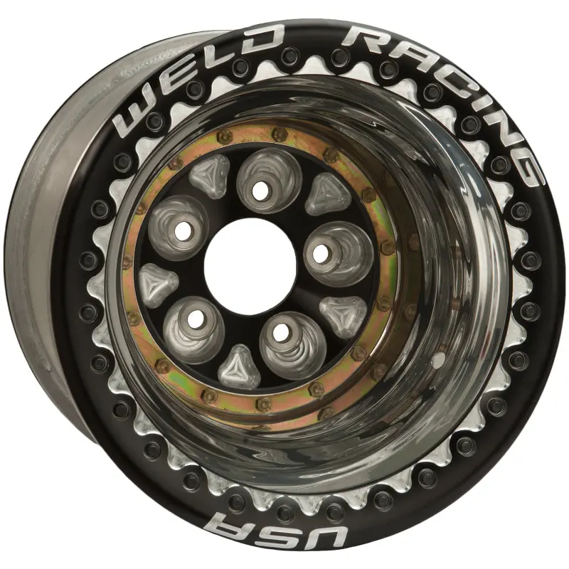 Weld Magnum Pro 16X16 / 5X5 Bp / 4In. Bs Black/Polished Wheel - Ultralite Black Double Beadlock 1