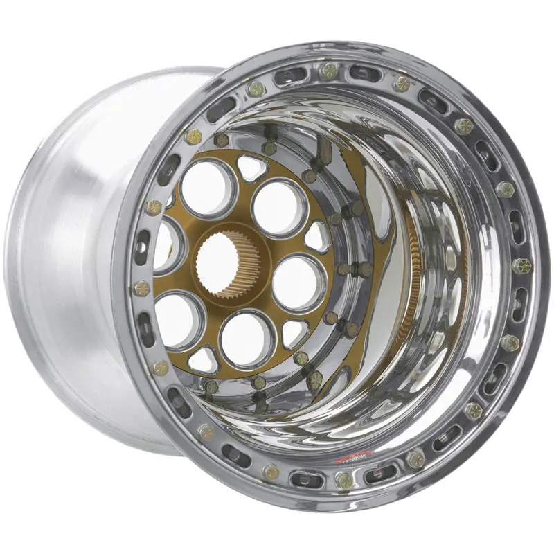 Weld Magnum Sprint 15X15 / 42-Spline / 5In. Bs Gold Wheel - Inner Beadlock / No Cover 1