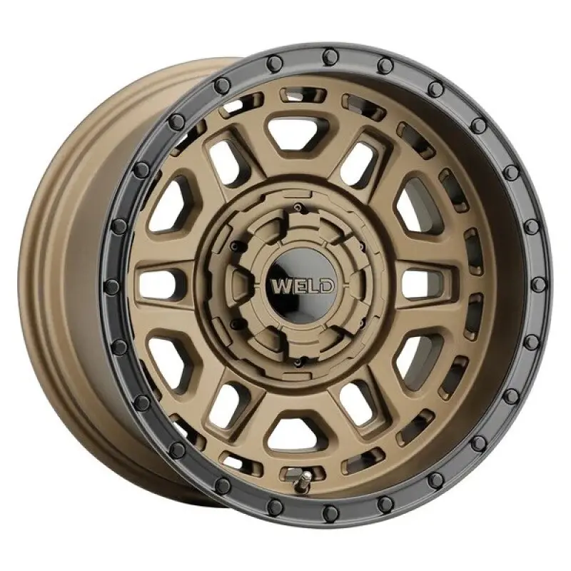 Weld Off-Road Crux 17X9in / 8X180 Bp / Et 0 / 124.3Mm Bore - Satin Bronze / Satin Black Ring Wheel 1