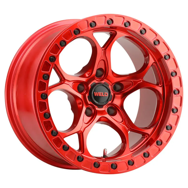 Weld Off-Road W906 17X10 Ledge Beadlock 5X127 Et-25 Bs4.50 Candy Red / Red Ring 71.5 1