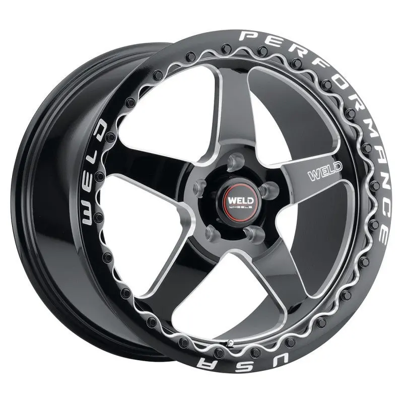 Weld S904 20X10.5 Ventura Beadlock 5X127 Et38 Bs7.25 Gloss Blk Mil Dia 71.5 1