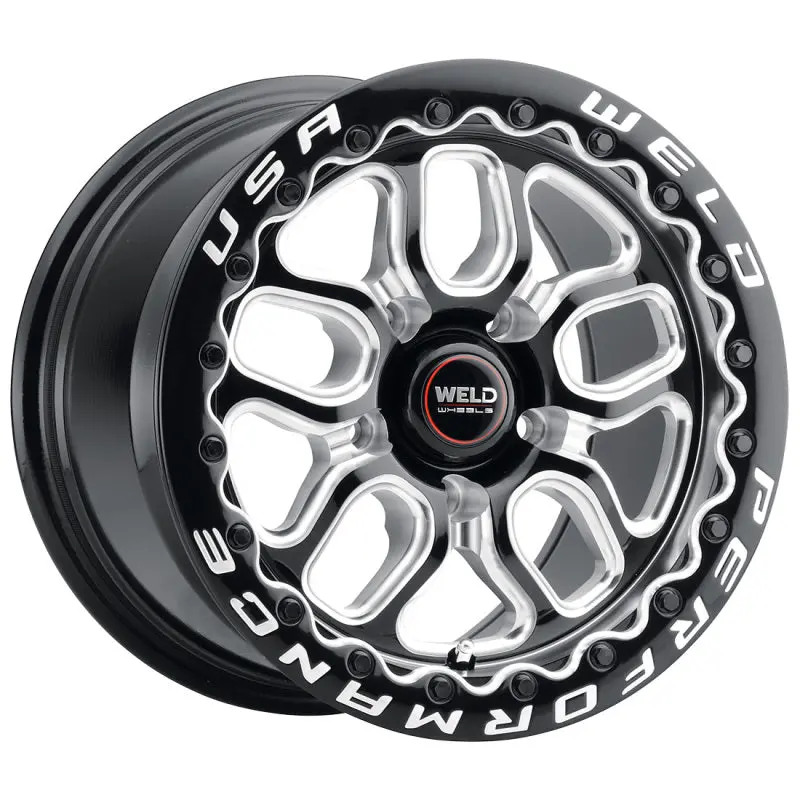 Weld S907 15X10 Laguna Beadlock 5X115 Et22 Bs6.4 Gloss Black Mil Dia 78.1 1