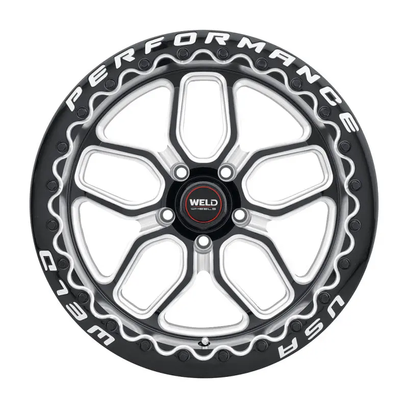 Weld S907 18X12 Laguna Drag Beadlock 5X120.65 Et55 Bs8.7 Gloss Black Mil Dia 78.1 1