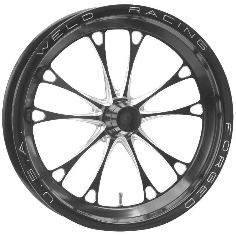 Weld V-Series 1-Piece 15X3.5 / Strange Spindle Mt / 1.75In. Bs Black Wheel - Non-Beadlock 1
