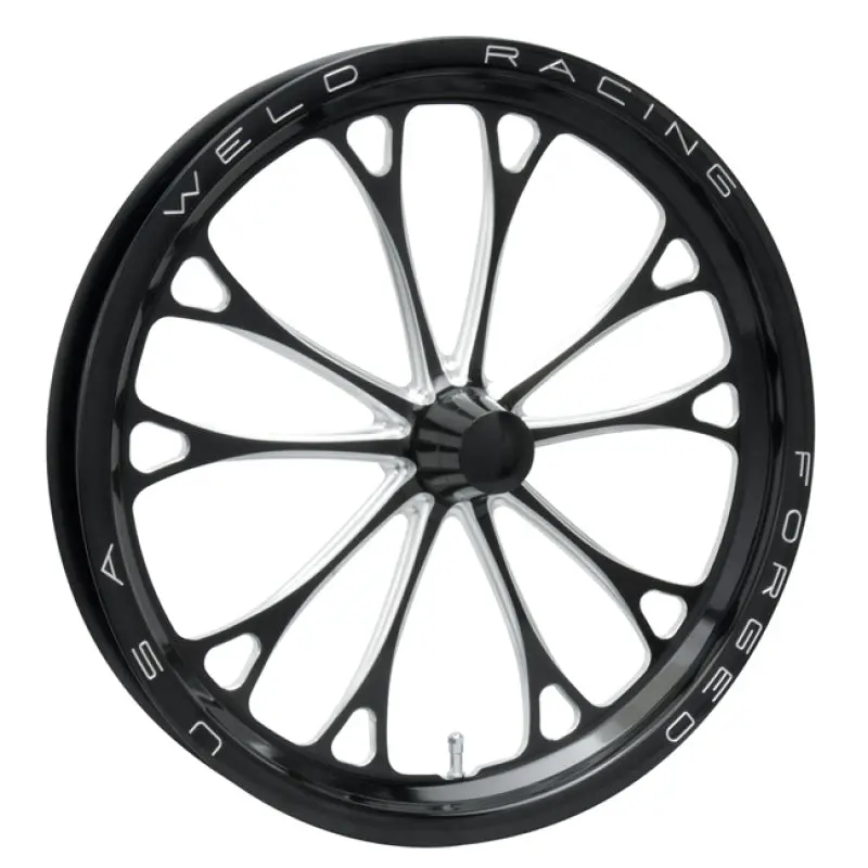 Weld V-Series 1-Piece 17X2.25 / Anglia Spindle Mt / 1.13In. Bs Black Wheel - Non-Beadlock 1