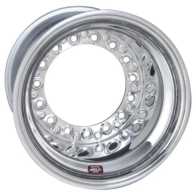 Weld Wide 5 Hs Direct Mt 15X12 / 5X10.25 Bp / 5In. Bs Polished Assembly - Mod Beadlock W/6-Dzus Cvr 1