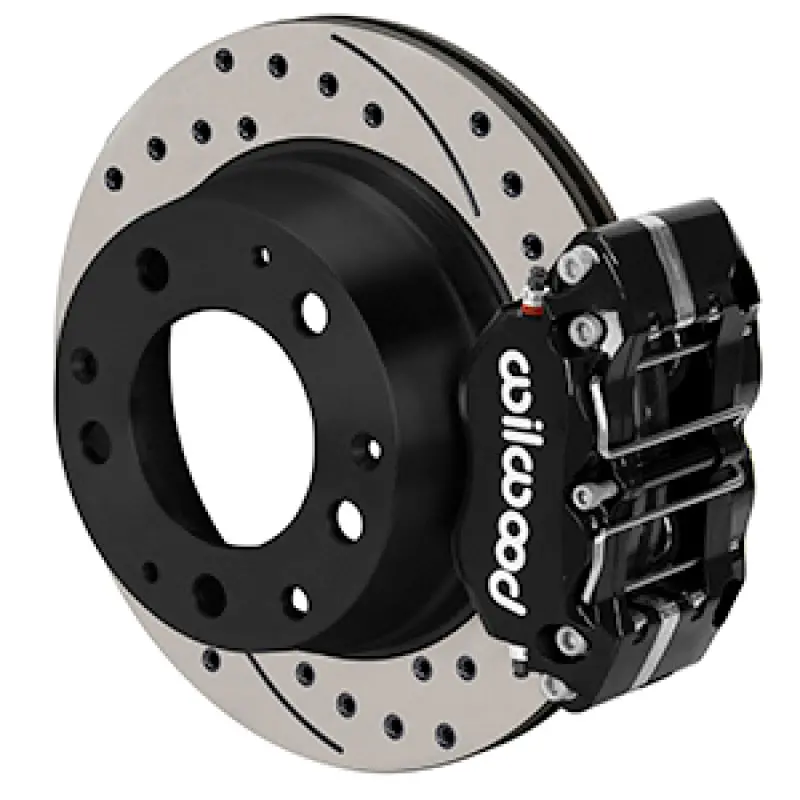 Wilwood 69-83 Porsche 911 Narrow Dynapro-P Radial Rear Brake Kit Black Caliper Srp Drill/Slot Rotor 1