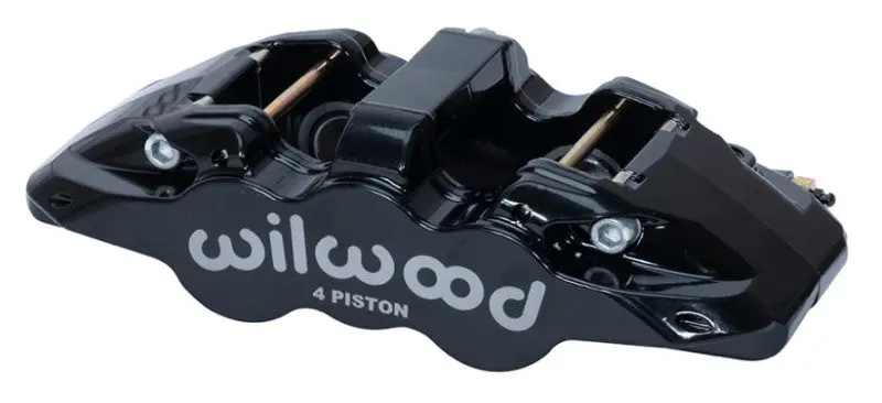 Wilwood Caliper - Aero4-Ds Forged Four-Piston Caliper Black 1.12In Piston 1.10In Rotor - Black 1