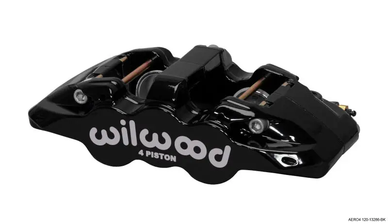 Wilwood Caliper-Aero4-L/H - Black 1.88/1.62In Pistons 1.25In Disc 1