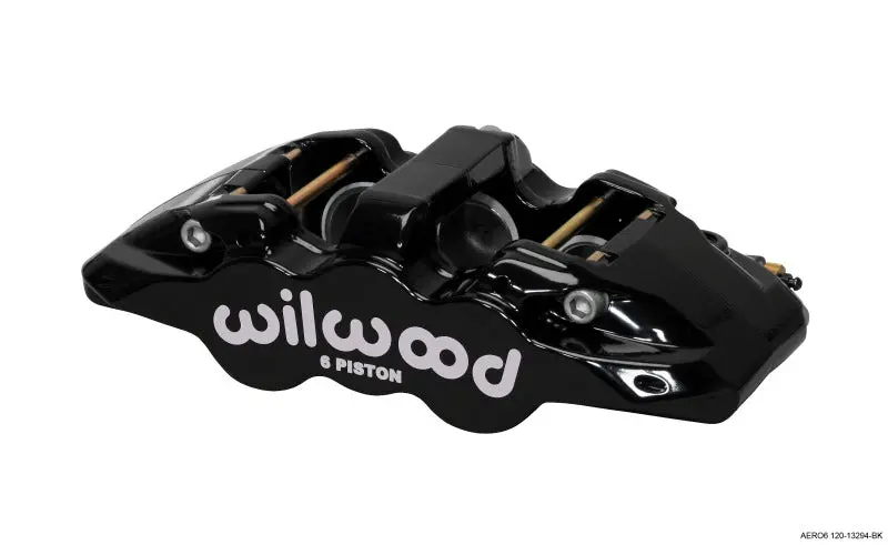 Wilwood Caliper-Aero6-L/H - Black 1.75/1.38/1.38In Pistons 1.25In Disc 1