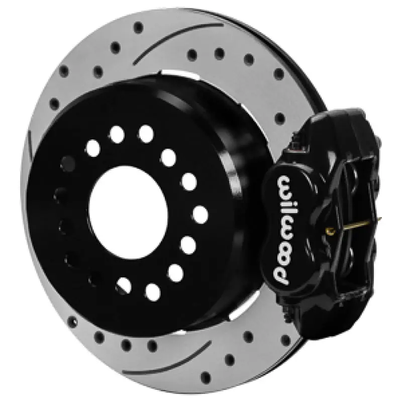 Wilwood Chevy Monte Carlo Forged 4 Piston Dynapro Black Caliper Hp32 Vv D&S Rotor - 11.00X0.81 2