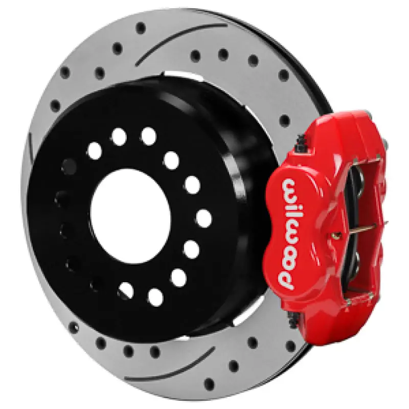 Wilwood Chevy Monte Carlo Forged 4 Piston Dynapro Red Caliper Hp32 Vv D&S Rotor - 11.00X0.81 1