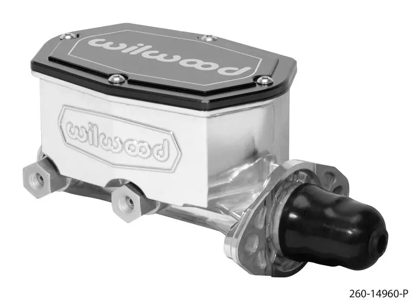 Wilwood Compact Tandem Master Cylinder - 1.12In Bore - W/Pushrod (Ball Burnished) 1