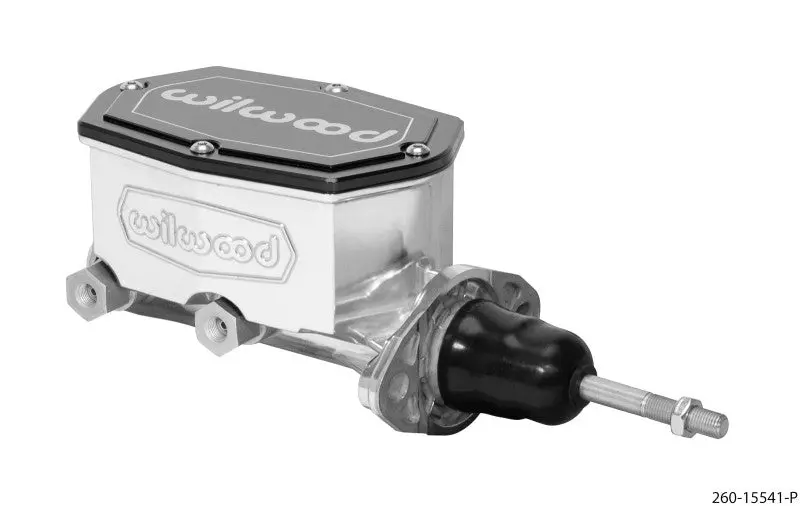 Wilwood Compact Tandem Master Cylinder - 1.12In Bore - W/Pushrod (Ball Burnished) 1
