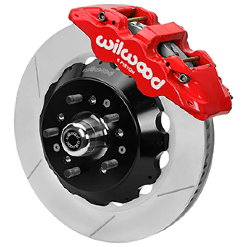 Wilwood Forged 6 Piston Red Superlite Caliper, Gt 72 Vane Vented Spec37 Slotted Rotor - 14.00X1.25 1
