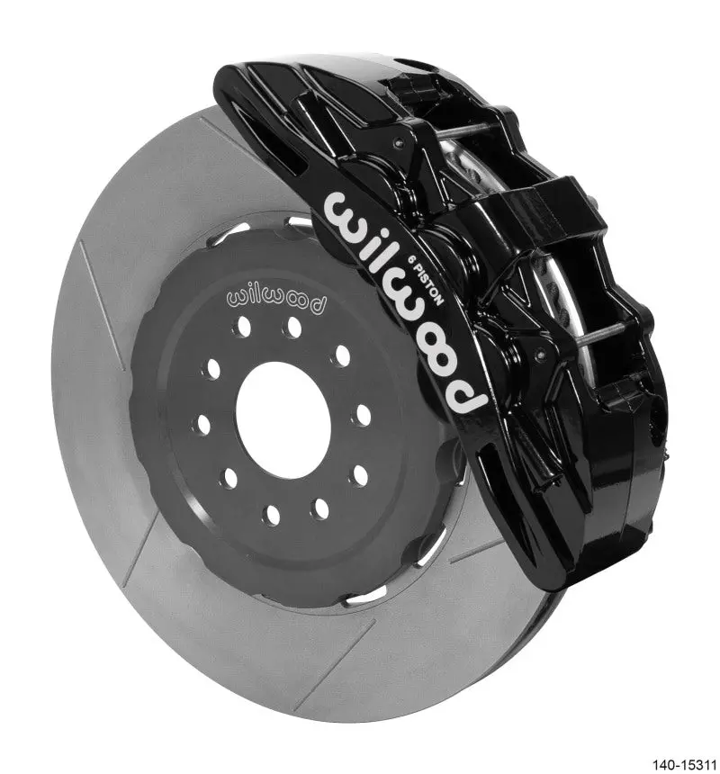 Wilwood Sx6r Front Brake Kit 15In Gt Slotted Black 05-13 Chevy Corvette 1