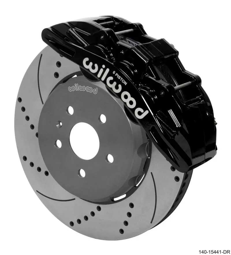 Wilwood Sx6r Front Brake Kit 15In Lug Drive Drilled Rotor W/ Lines 16-19 Chevrolet Camaro 1