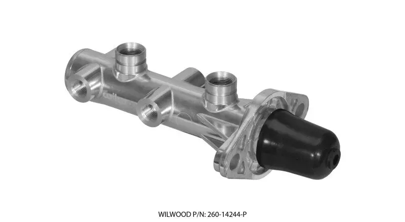Wilwood Tandem Remote Master Cylinder - 1 1/8In Bore Ball Burnished 1