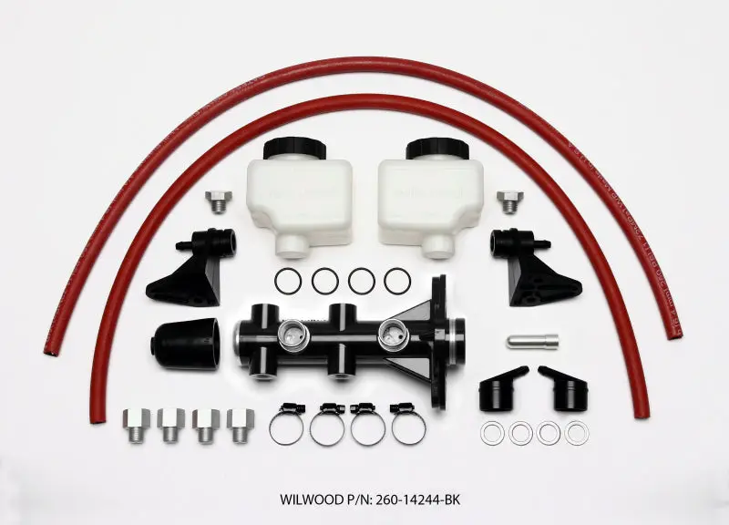 Wilwood Tandem Remote Master Cylinder - 1 1/8In Bore Black 1