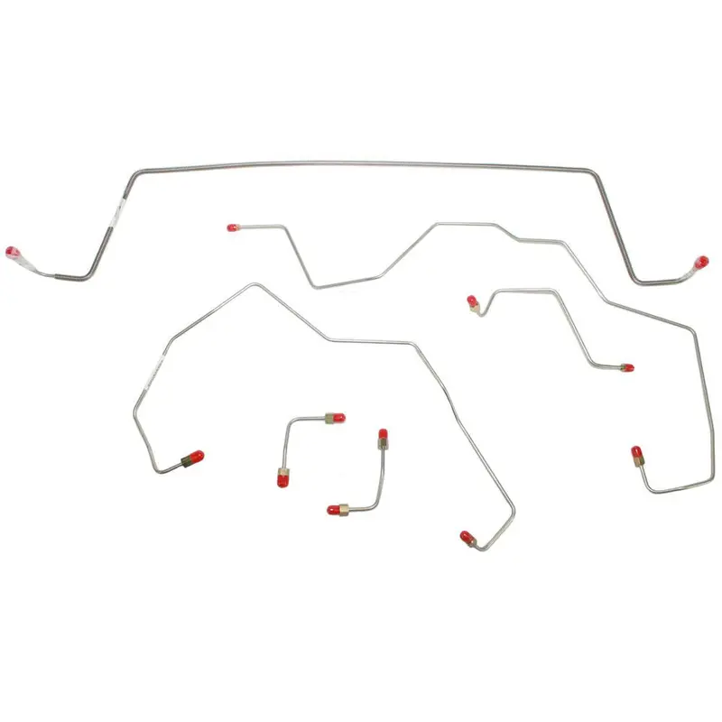 Wkt0241om- 05-07 Jeep Liberty, 4X4, No Abs, No Traction Control, Front Brake Line Kit; Steel 1