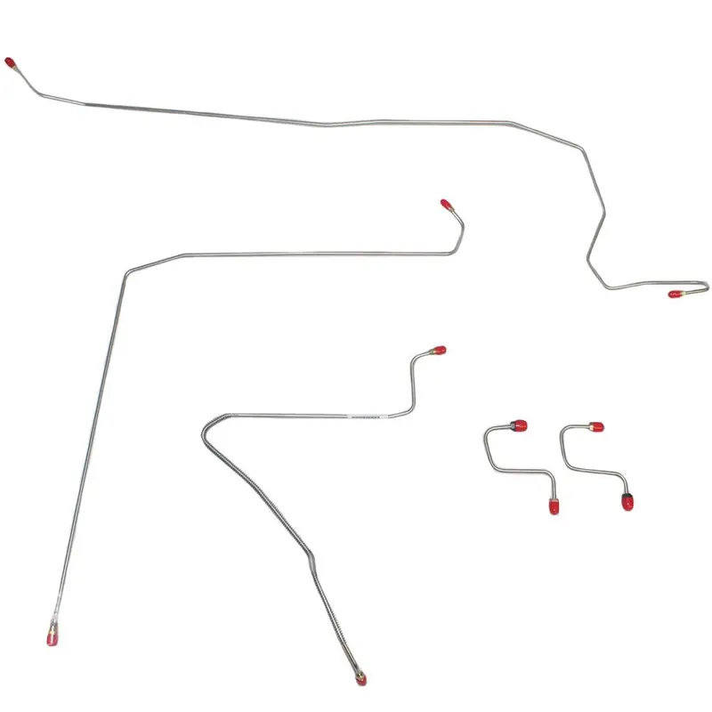 Wkt9351ss- 93-95 Jeep Wrangler, No Abs, Front Brake Line Kit; Stainless 1