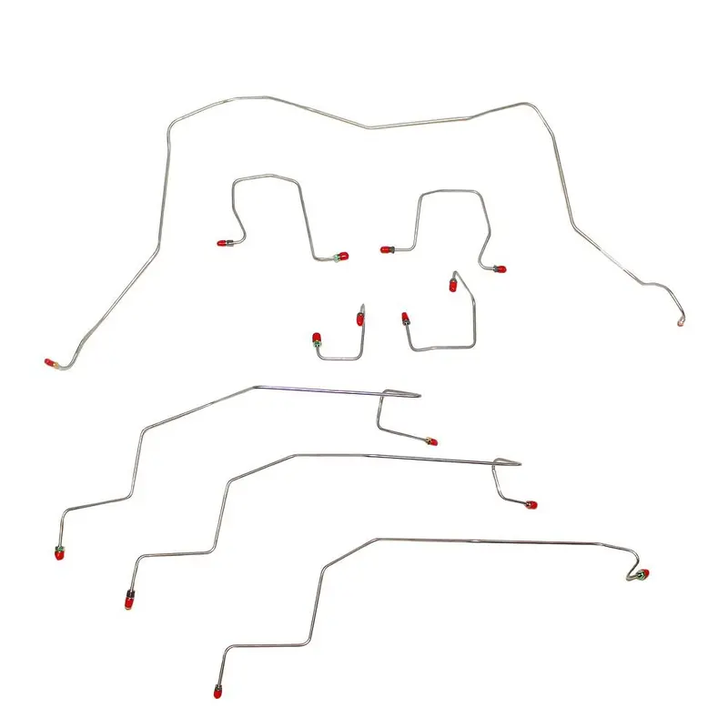 Wkt9808ss- 98-02 Ram 2500, 3500 4Wd, Awabs, Front Brake Line Kit; Stainless 1
