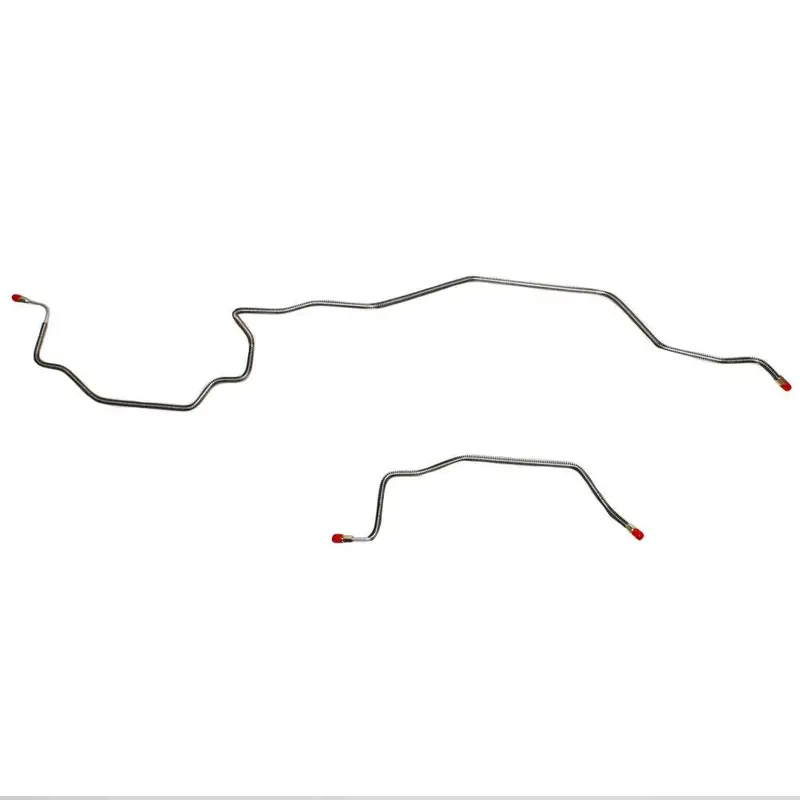 Wra0001om- 98-01 Dodge Ram 3500 Dually (Dana 80, Rear Drum Brakes) Rear Axle Brake Line Kit; Steel 1