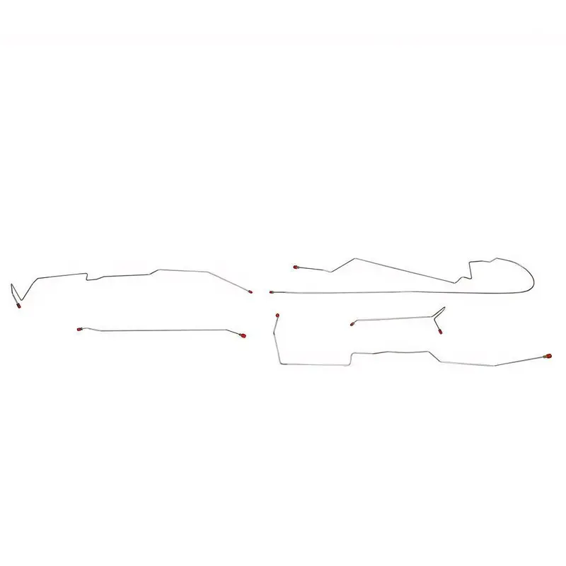 Yin9903ss- 99-04 Chrysler 300/Lhs, Awabs W/ Traction Control, Complete Intermediate Brake Line Set; Stainless 1