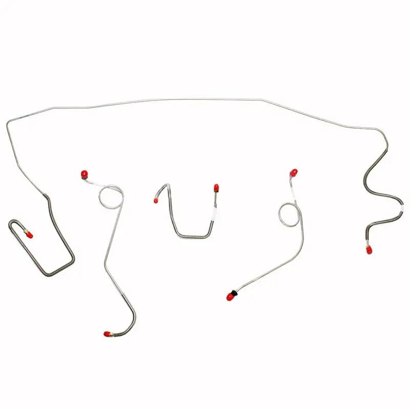 Ykt6801om- 68-72 Mopar A-Body, Standard Disc/Drum Brakes, Front Brake Line Kit; Steel 1