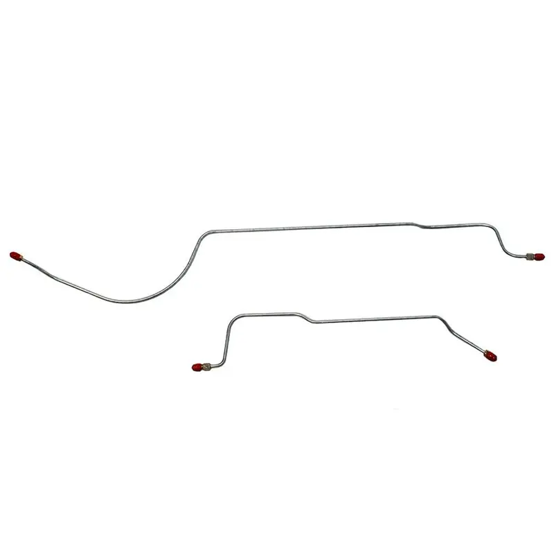 Yra6702ss- 67-69 Mopar A-Body, W/ 8 3/4 Inch Axle; 2 Piece Rear Axle Brake Line Set; Stainless 1