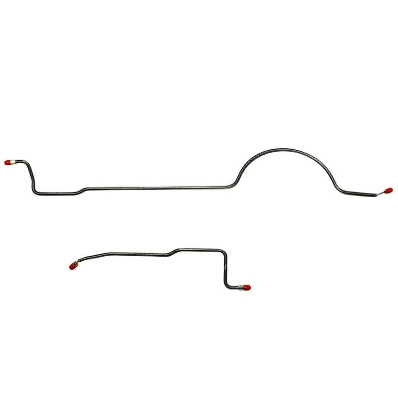 Yra7401ss- 74-75 Mopar A-Body; 2Pc Rear Axle Brake Line Set; Stainless 1