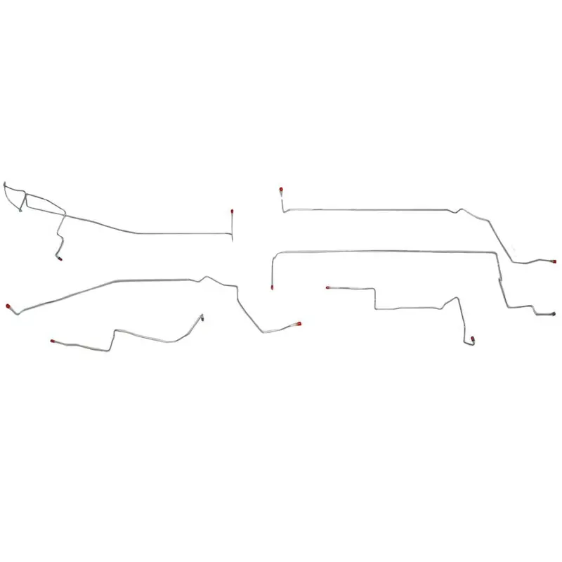 Zin9903om- 99-04 Ford Mustang Gt 4.6L V8 Only W/ Traction Control, Complete Intermediate Brake Line Set; Steel 1