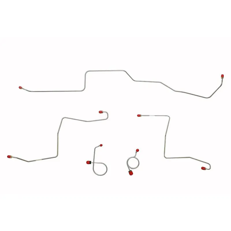 Zkt6701ss- 67' Ford Mustang/ Mercury Cougar, Standard Brakes, Front 5Pc Brake Line Set; Built Before 2/1/67, Routes Over Steering Column; Stainless 1