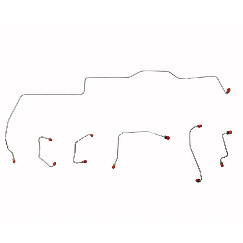 Zkt6703om- 67' Ford Mustang/ Mercury Cougar, Power Disc Brakes, 6Pc Brake Line Set, Built Before 2/1/67, Routes Over Steering Column; Steel 1