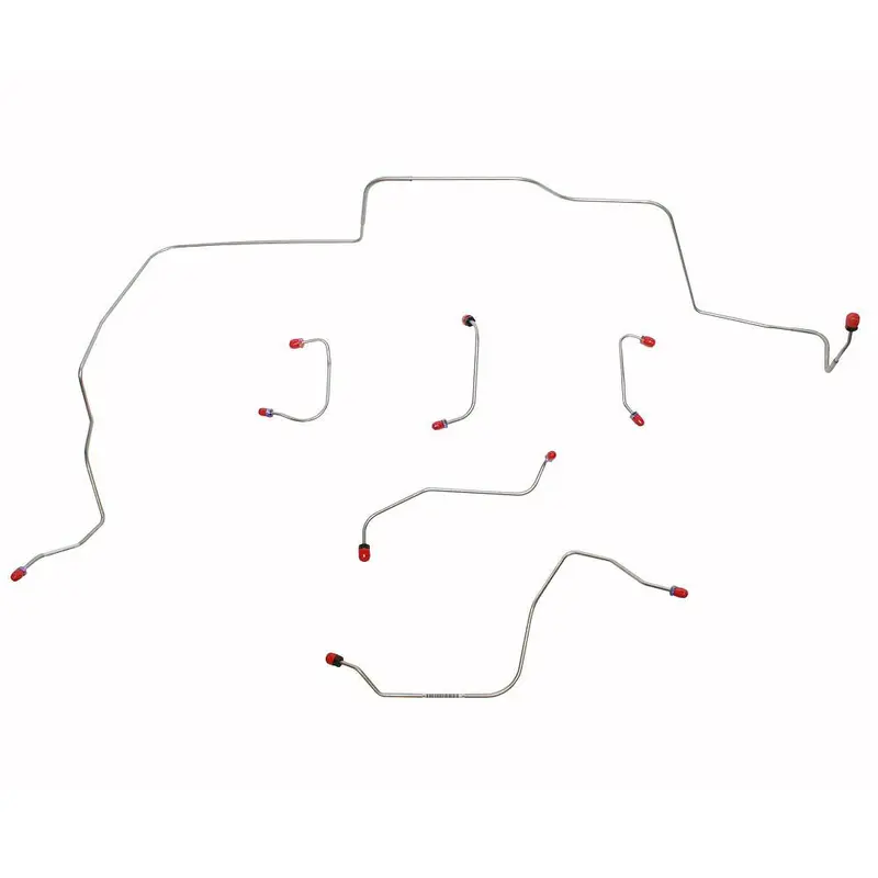 Zkt6803ss- 68-69' Ford Mustang, Mercury Cougar, W/ Power Disc Brakes, Front 6Pc Brake Line Set; Stainless 1