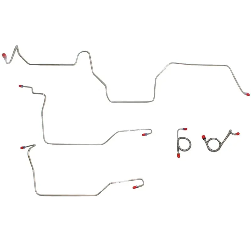 Zkt7302ss- 73' Ford Mustang, Mercury Cougar W/ Power Disc Brakes, Front 5Pc Brake Line Set; Stainless 1