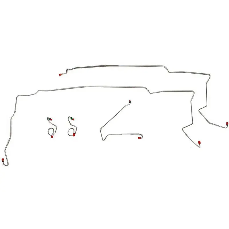 Zkt8301om- 85-86 Ford Mustang, V8, Front Brake Line Kit; Steel 1