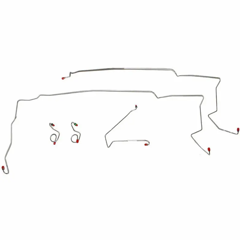 Zkt8701om- 87-93 Ford Mustang Front Brake Line Kit; Non Cobra; Steel 1