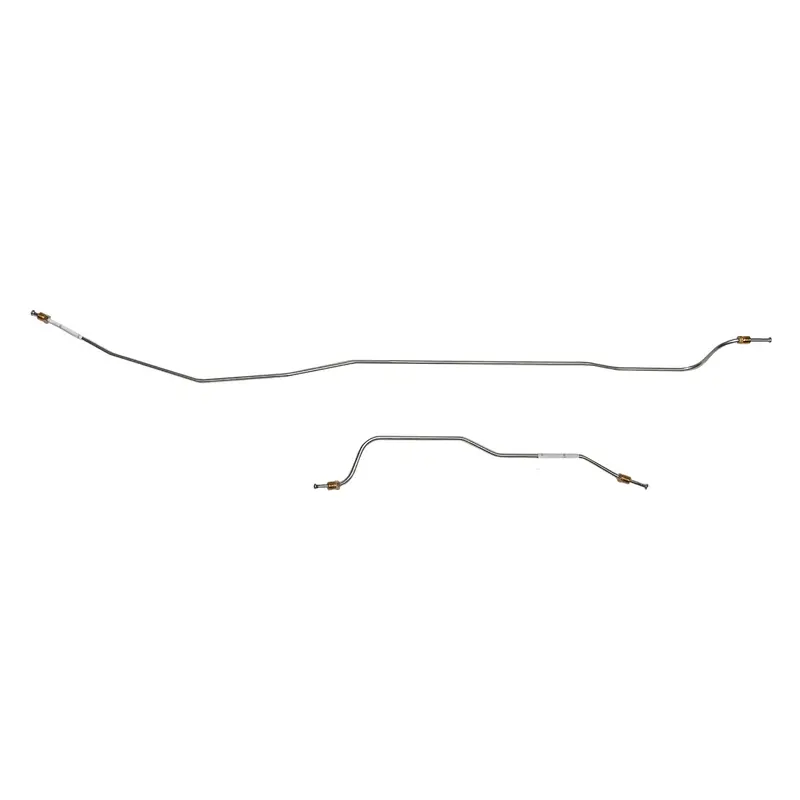 Zra6401ss- 64-66' Ford Mustang, 6Cyl. Rear Axle Brake Lines, 2Pc Set; Stainless 1