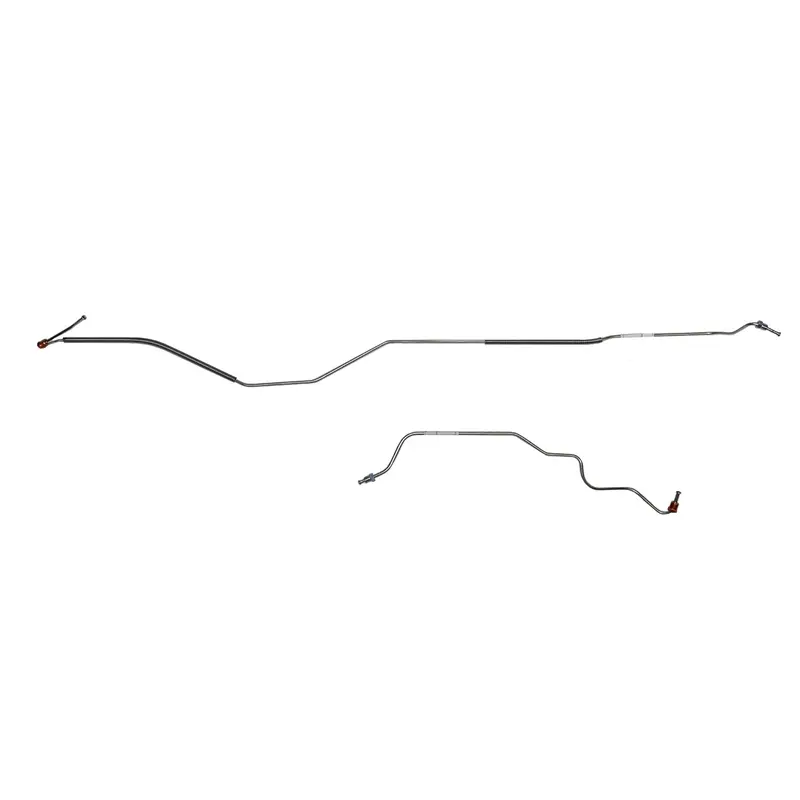 Zra7102om- 71-73' Ford Mustang W/ 8'' Or 9'' Rear Axle; 2Pc Rear Axle Brake Line Set; Steel 1