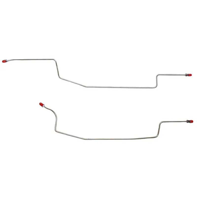 Zra8601om- 86-93 Ford Mustang 8.8 Drum Rear Axle Brake Line Set; Steel 1