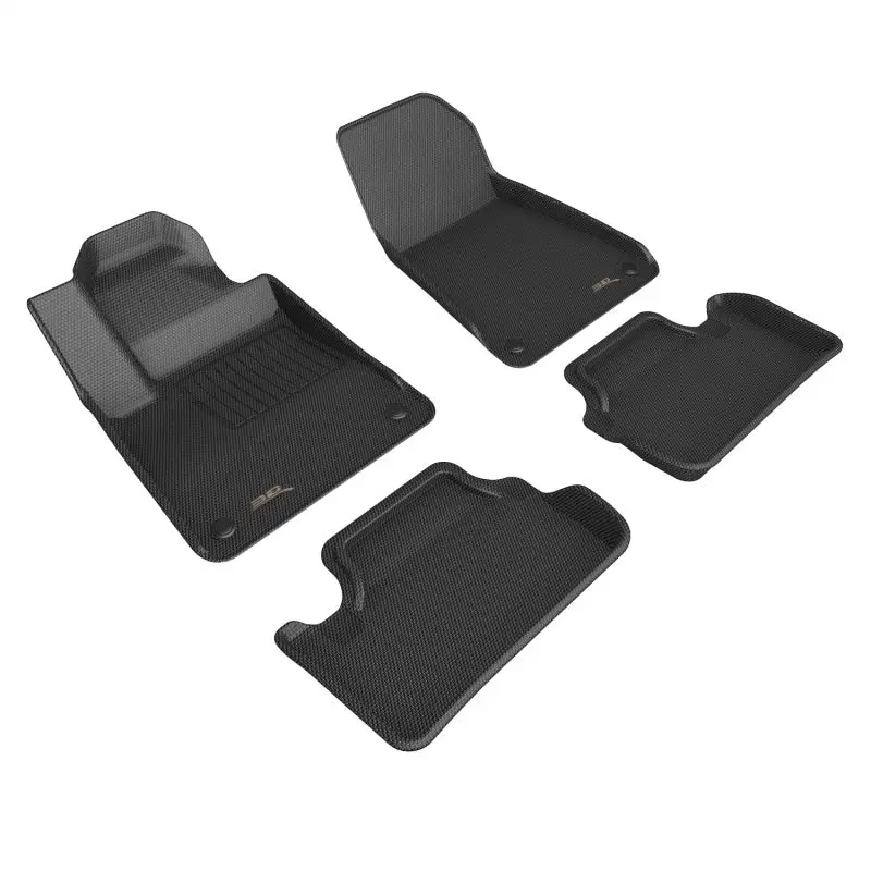 3D Maxpider Floor Liners – Rear, Kagu Black Texture, For 2021–2023 Polestar 2 (R1/R2 Models) 1