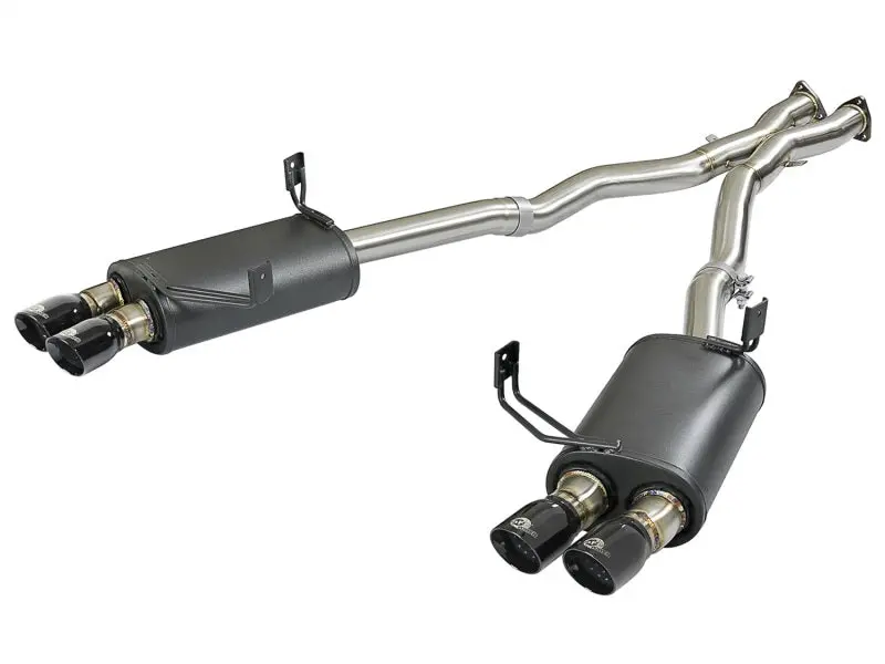 Afe Mach Force Xp Cat-Back Exhaust – 2.5", 304 Stainless Steel With Black Tips, Fits 2005–2008 Bmw Z4 M Coupe (E86, 3.2L L6) 1