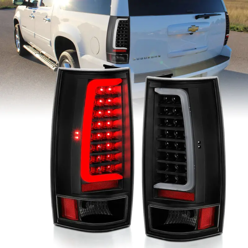 Anzo Led Taillight Assembly For 2007–2014 Chevy Tahoe – Plank-Style Black Housing With Clear Lens 1