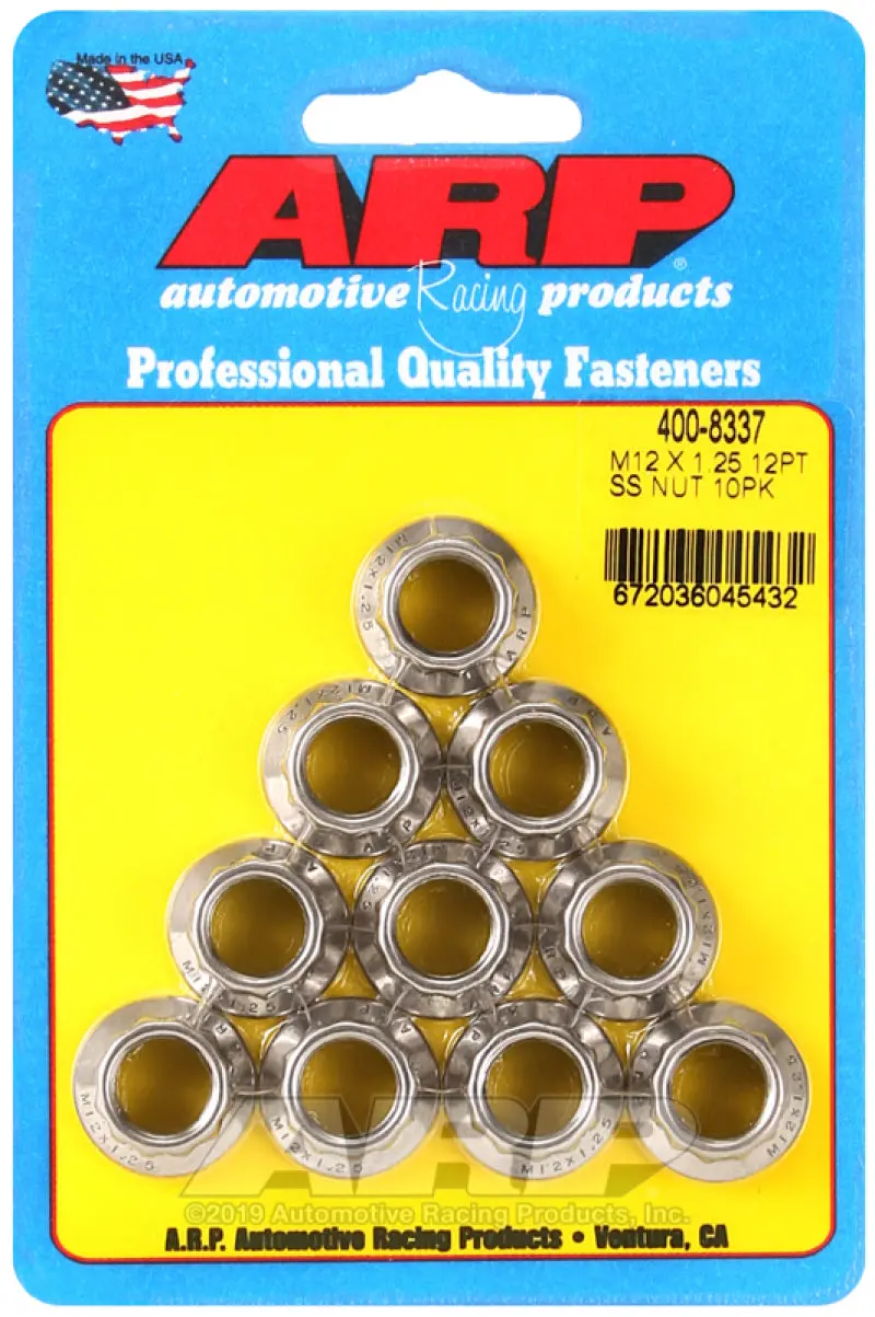 Arp 12-Point Nut Kit – M12X1.25 & M14 Thread Sizes, 10-Pack 1