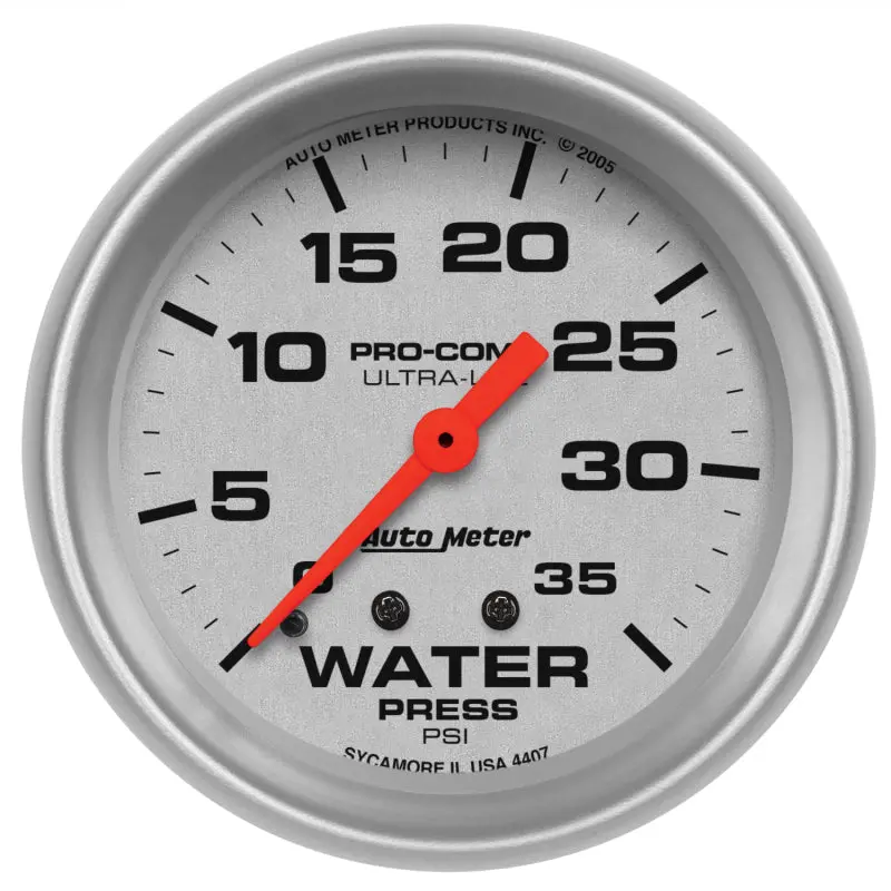 Autometer 66.7Mm Mechanical Water Pressure Gauge – 0–35 Psi Range 1