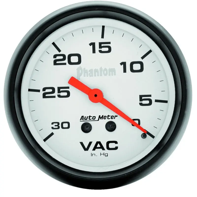 Autometer Phantom Mechanical Vacuum Gauge – 2-5/8" Dial, Analog Readout 1