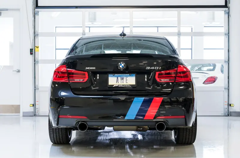 Awe Tuning Touring Edition Axle-Back Exhaust For Bmw F30/F31 340I – Chrome-Silver 102Mm Tips, Resonated Design 2
