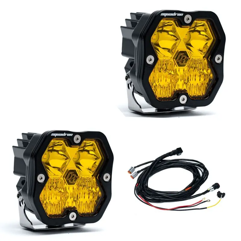 Baja Designs Squadron 2.0 Sport Led Light Pair – Amber Driving/Combo Beam 1