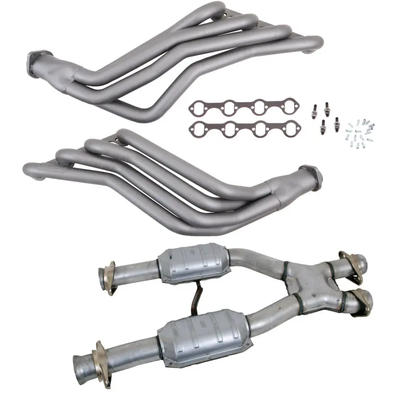 Bbk Long-Tube Header System With High-Flow Catted X-Pipe For 1979–1993 Ford Mustang 5.0L – Titanium Ceramic Coated 1